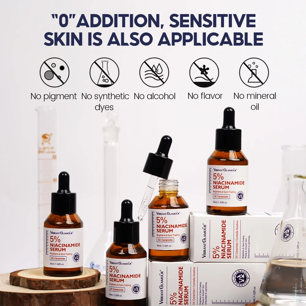 VIBRANT GLAMOUR 5% Niacinamide +5X Ceramide+3X Centella Asiatica Facial Serum  FACE CARE 30ml 4