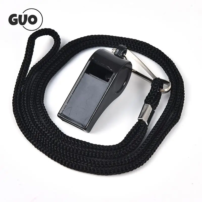 

Emergency Loud Sound Cheer Whistle Football Soccer Sports Referee Plastic Whistle Lanyard Sports Basketball Fans Whistle