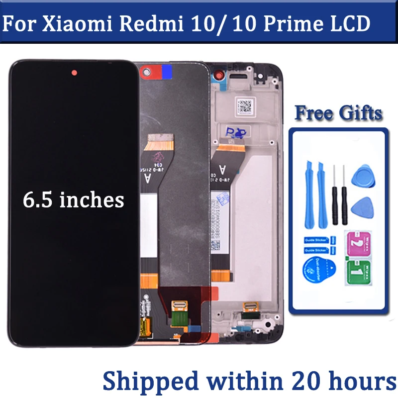 TOUCH SCREEN SCHERMO PER XIAOMI REDMI 10 2021 NERO VETRO LCD DISPLAY