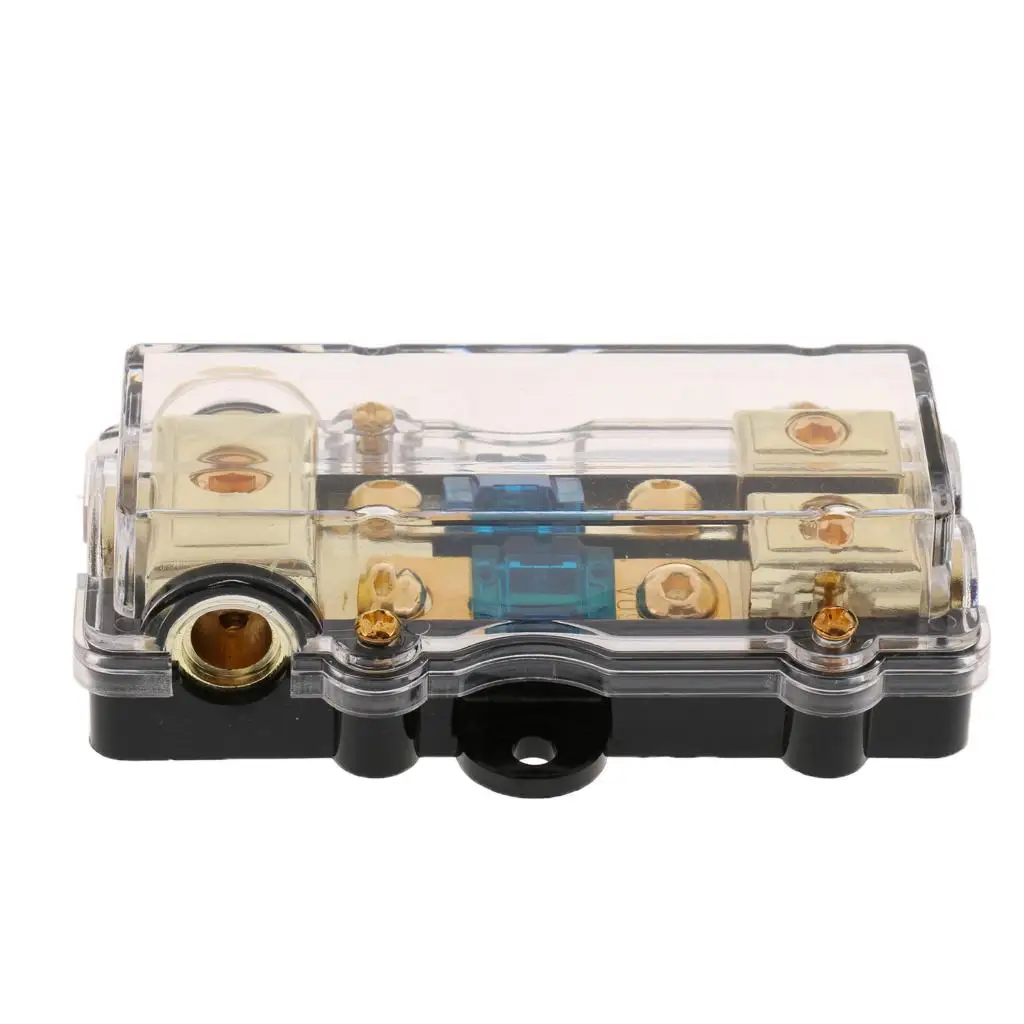 Power Distribution Block Fuse Holder Fuse Box Holder Car Audio Fuse Holder Distribution Block 3 In 2 Out Circuit Protector Fused Distribution Block for protecting car's audio system