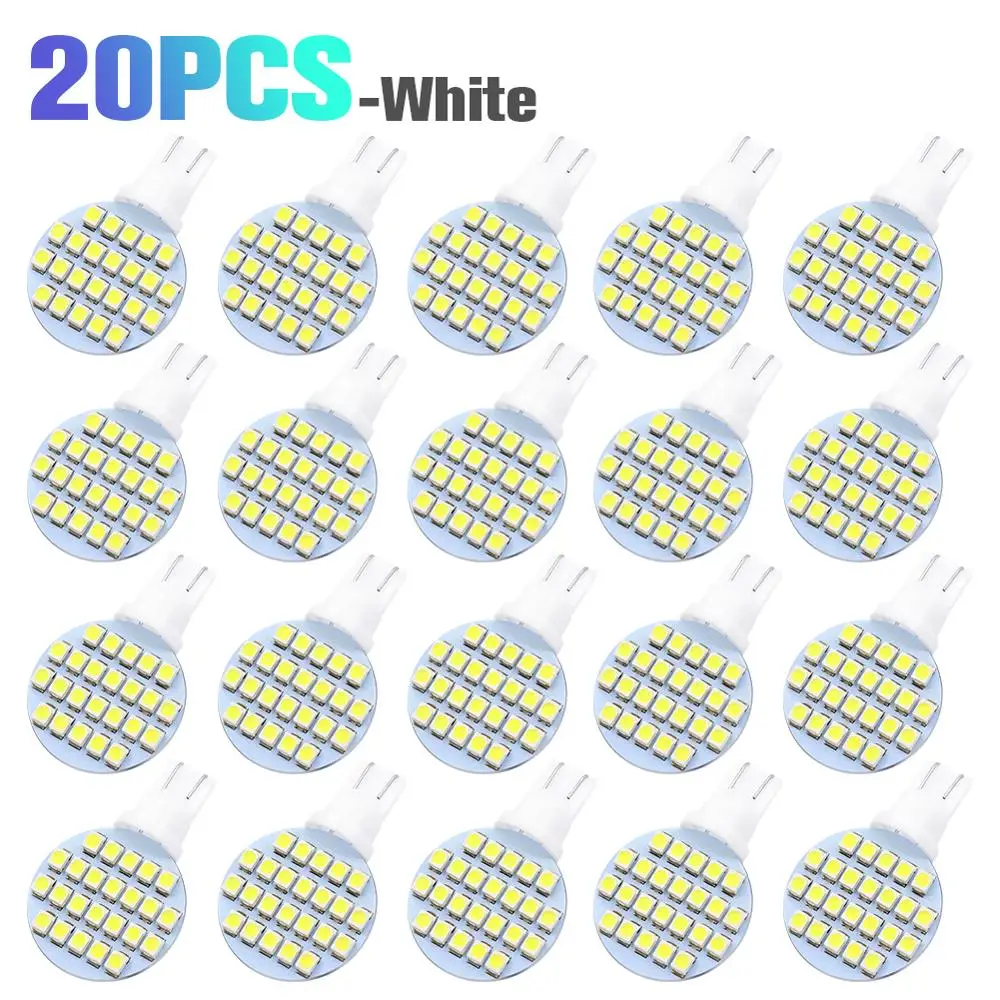 �ڵ��� ���̵� ����Ʈ ȭ��Ʈ ���� ����Ʈ, 3528 Ĩ �� ���� ����, ���� ���� ����, DC 12V, T10, 168, 194, W5W, 24 SMD LED, 20X