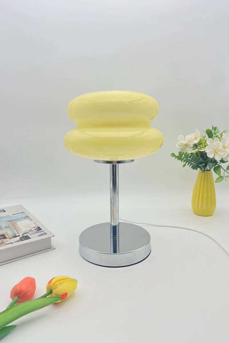 Description Picture 5 of itemGlass Led Table Lamp Ambient Lighting Decoration Bedroom Bedside Atmosphere Room Decor Art Desk Lamps creative Night Light