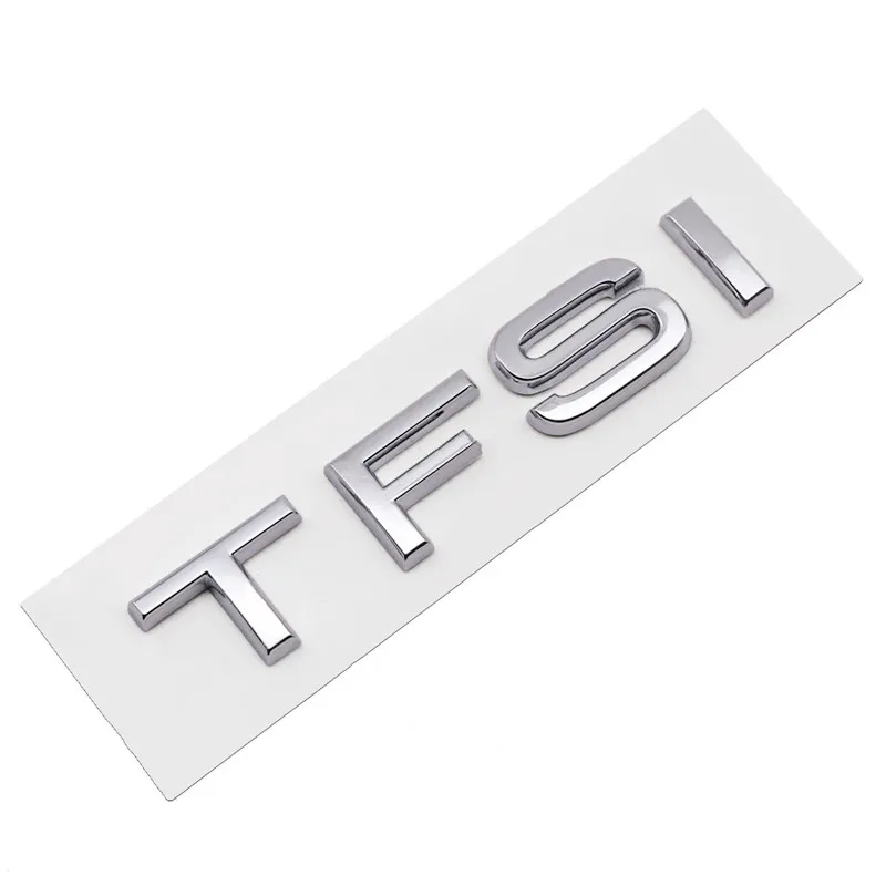 3D ABS TFSI 로고 후면 트렁크 부트 엠블럼 배지 스티커 데칼, 아우디 A3 A4 A5 A6 A7 A8 Q2 Q3 Q5 Q7 Q8 자동차 스타일링 액세서리
