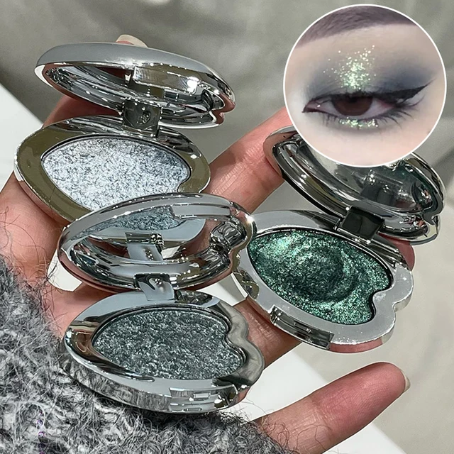 Chameleon Smoked Blue Eyeshadow Monochrome Diamond Highlighter Contouring Palette Fine Flash Brighten Metallic Eye Shadow Makeup