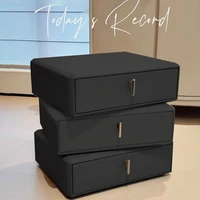 Tables de chevet de luxe tables de chevet de chambre modernes armoire de rangement en bois tables de lit d'appoint meubles minimalistes tables de lit d'appoint noir 1