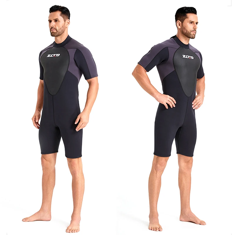 Diving Suit 3MM Neoprene Men's Short Sleeve  Scuba Wetsuit Surfing Snorkeling  Sun Protection Warm Cold-proof Diving Suit 2