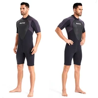 Diving Suit 3MM Neoprene Men's Short Sleeve  Scuba Wetsuit Surfing Snorkeling  Sun Protection Warm Cold-proof Diving Suit 2