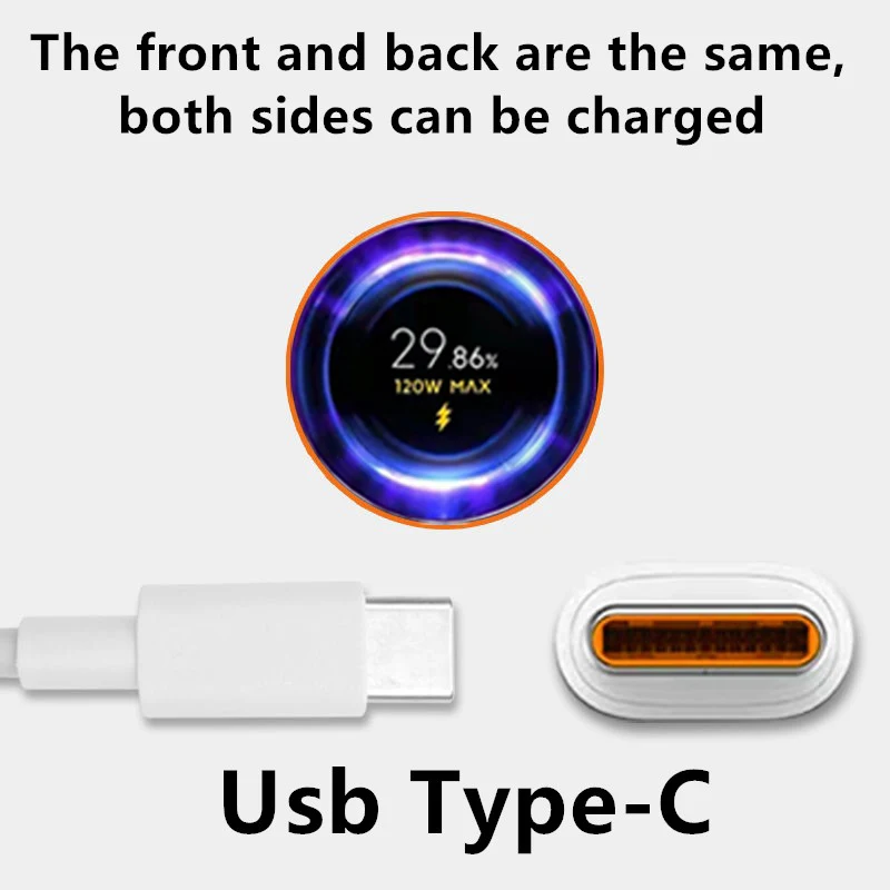 รูปสินค้า สายชาร์จ USB Type-C 120W เร็วแรงสำหรับ Xiaomi Redmi