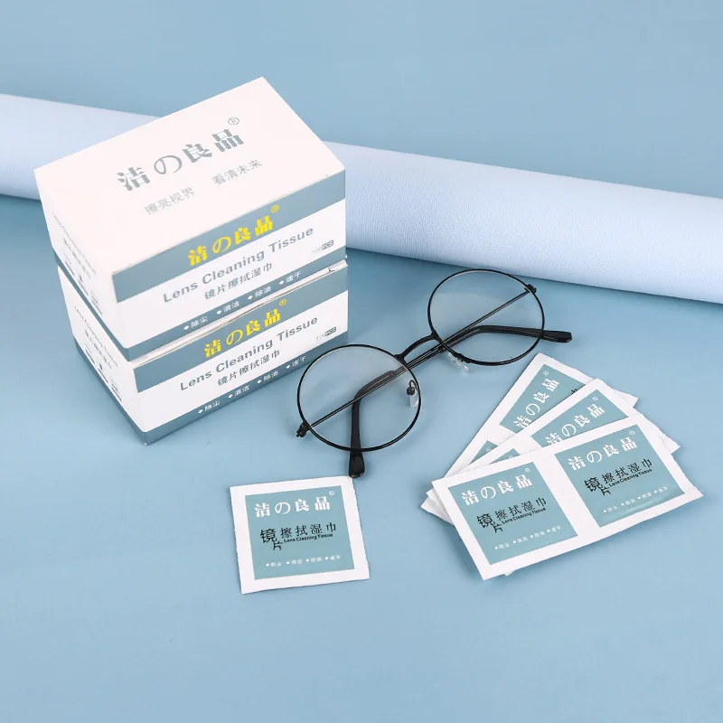 Glasses Cleaning Wipes 100Pc/Box Wipe Glasses Disposable Cleaning Paper Wipe Mobile Phone Screen Cloth Lens Paper