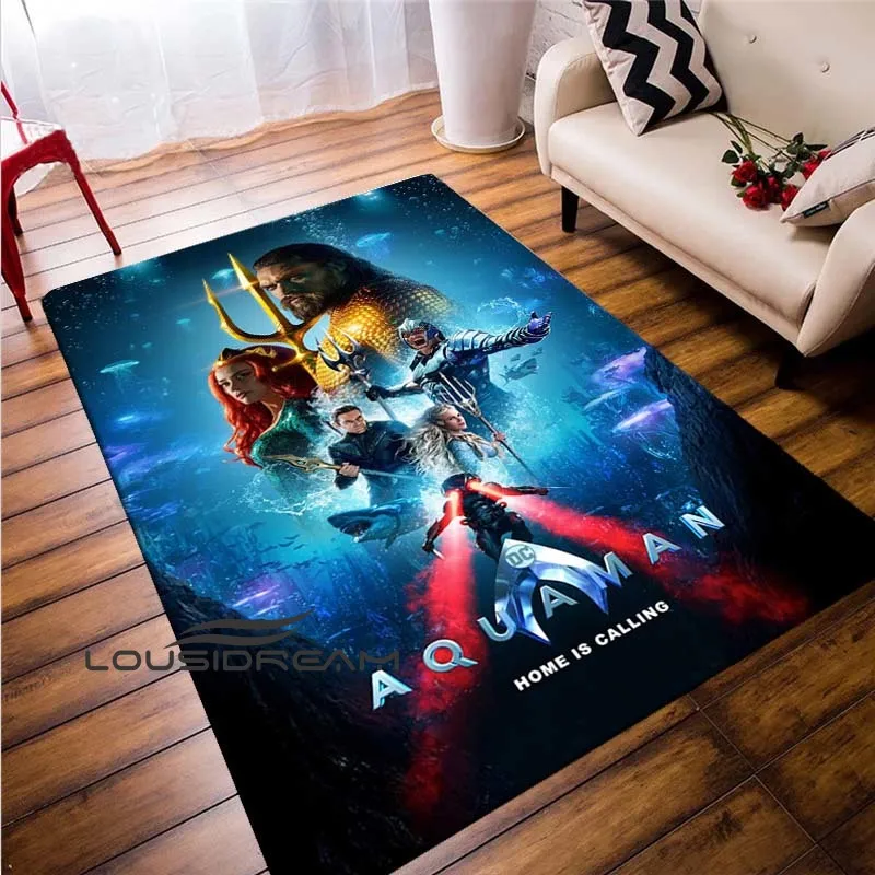 

Aquaman Movie Poster 3d Printing Carpet Home Area Carpet Living Room Bedroom Carpet Tatami Mat Bathroom Door Mat Soft Carpet