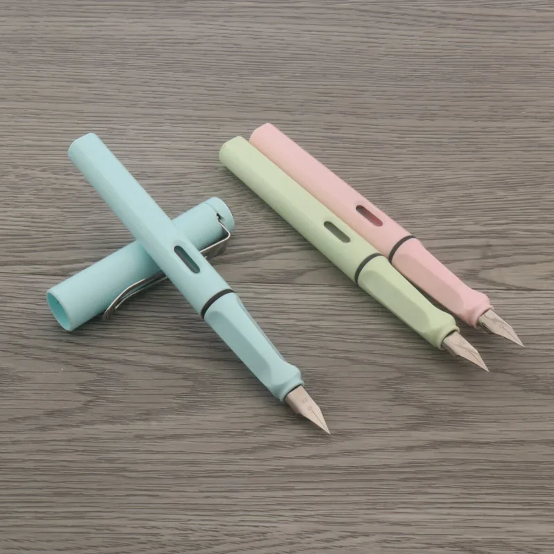 2020 332 클래식 플라스틱 만년필, 민트 그린 핑크 블루 마카롱 컬러, 0.38mm 캘리그라피 잉크 펜 용품, 고급 품질