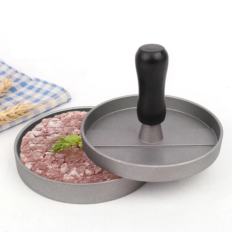 Round Hamburger Mold Aluminum Alloy Hamburger Meat Beef BBQ Burger Meat Press Kitchen Food Mold burger press hamburger press