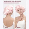Reusable 3-Layer Waterproof Shower Cap | Extra Large | Adjustable Womens Cap | Perfect for Girls Ajdustable bonnet Bonnet Bonet 6