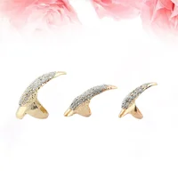 10pcs 3 Sizes Gothic Punk Style False Nail Claw Paw Finger Rings Cosplay Decoration (Golden) Claw ring 2