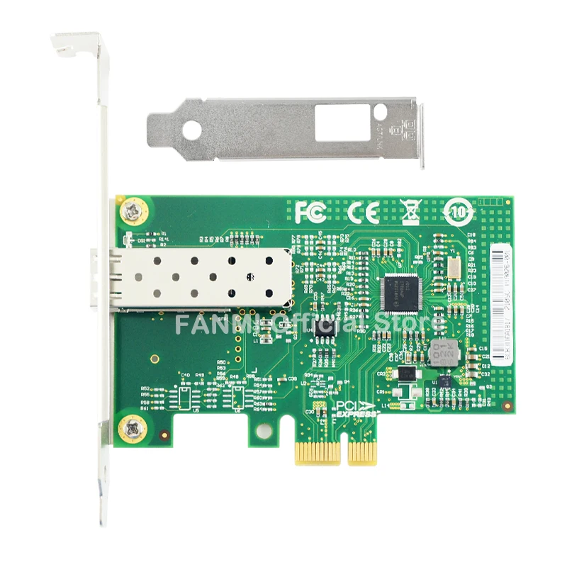 I210-F1 1000M SFP 단일 포트 광섬유 랜 카드, PCIe X1, 인텔 I210AS 칩 I210-1SFP 포함