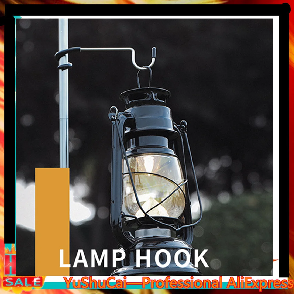 

Tent Pole Post Lamp Holder Hook Camping Equipment Hunting Fishing Lantern Hanger Outdoor Portable Aluminum Alloy