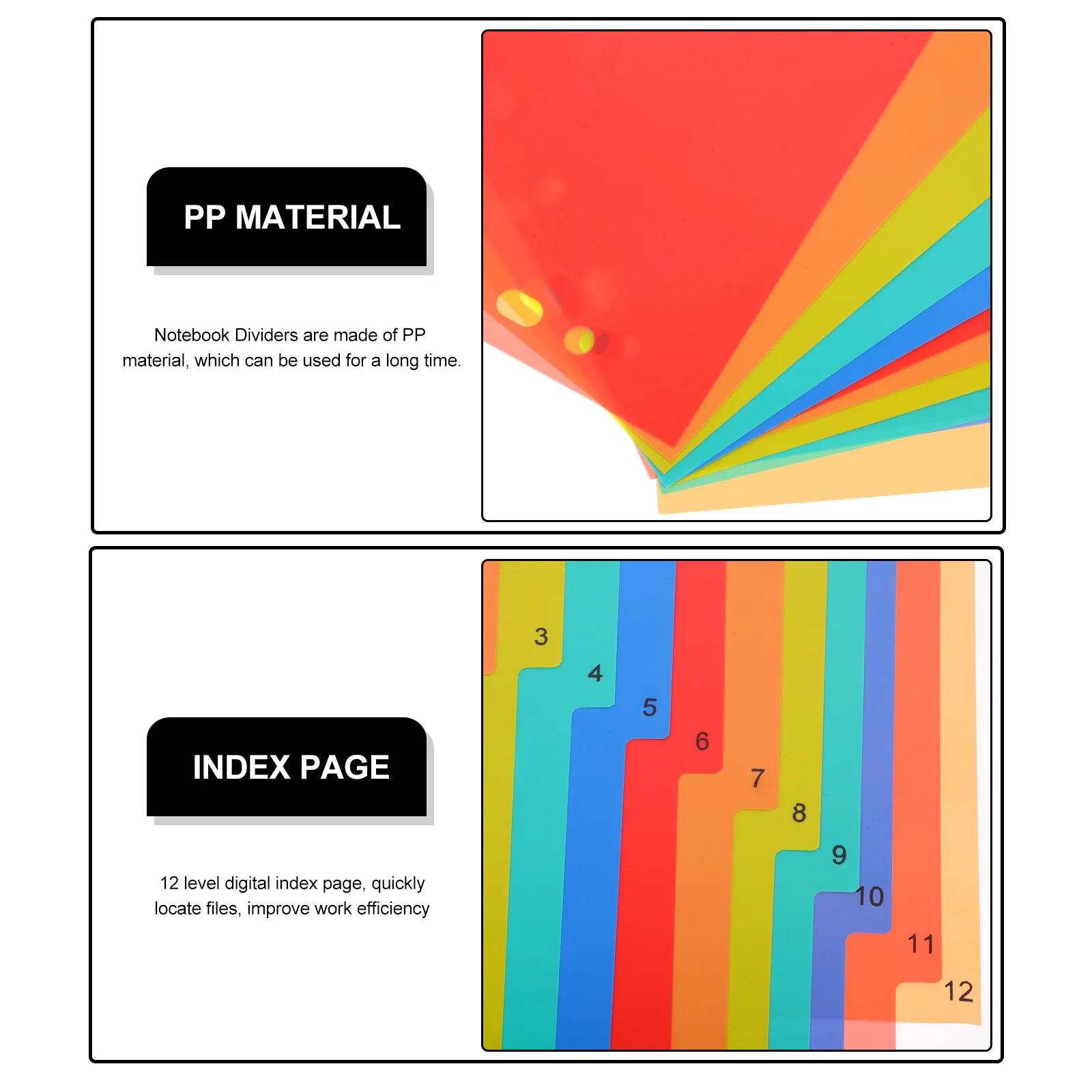 A4 Notebook Binder Divider 1pc Index Page Category Binder Separator Planner Divider Colored Marker Notepads Plastic Partition notebook binder divider