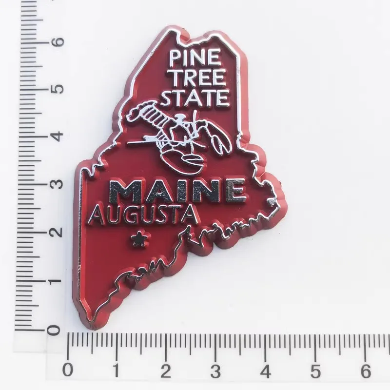 

Creative Map of Maine The Pine Tree State Travelling Souvenirs Fridge Magnets