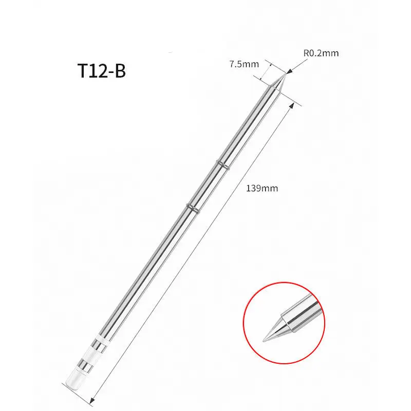 T12 elektrische lötkolbens pitzen T12-K ku kl kf i ils j02 jl02 js02 bcf2 b2 für hakko fx951 diy lötstation kits – Detail 9