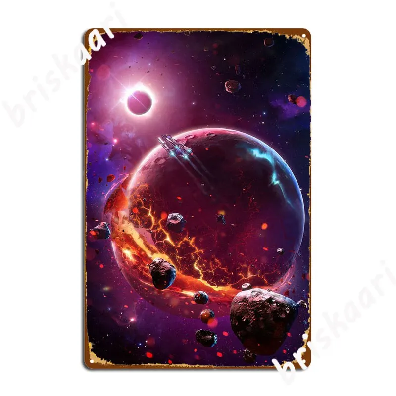 

Shattered Metal Sign Cinema Living Room Wall Decor Custom Club Bar Tin Sign Poster