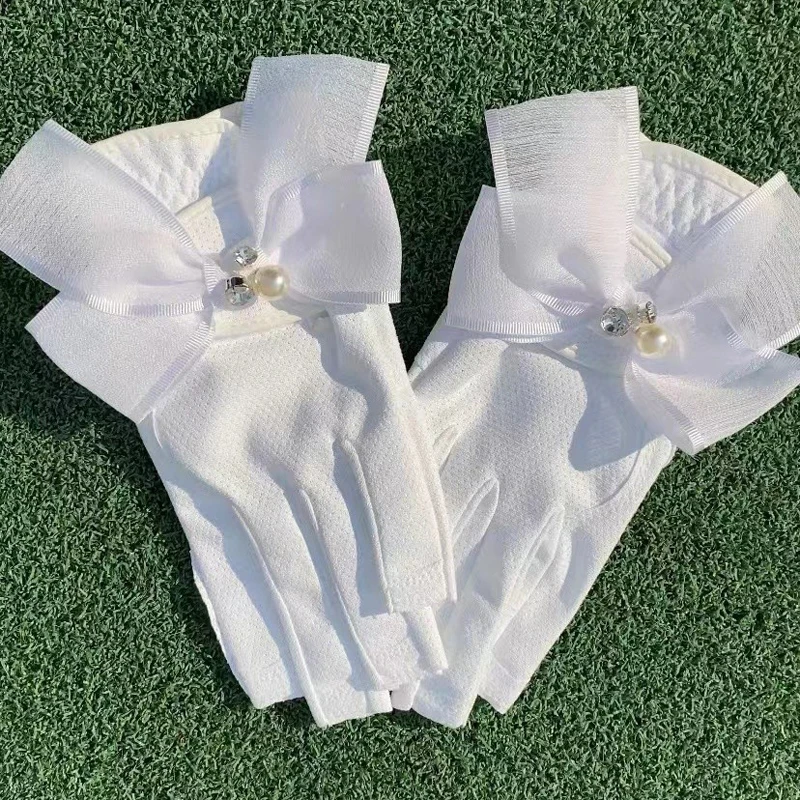 Golf Gloves Golf Glove Open-fingered Lady's Golf Glove Both Hands Fashion Breathable Wear-resistant Golf Supplies