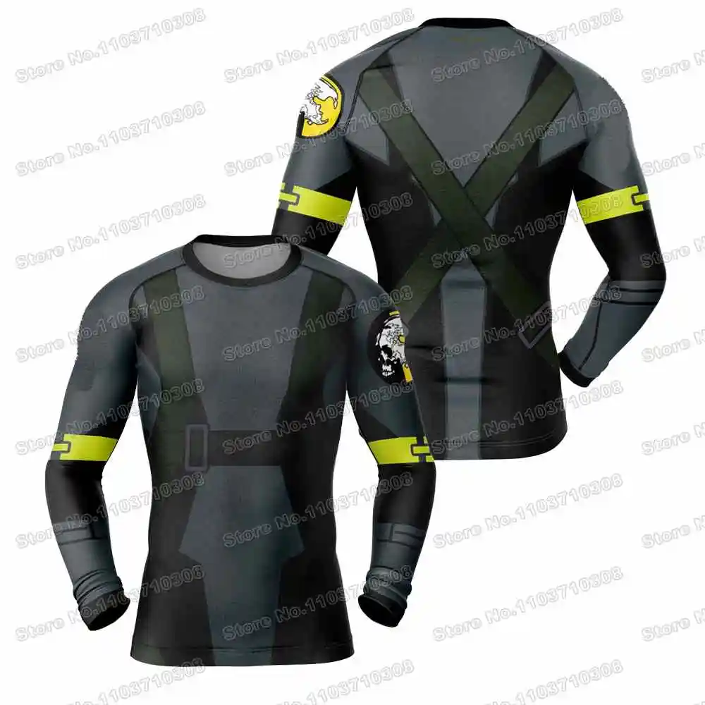 4th Anime Cartoon Rash Guards Surfing Jersey Beach Trousers Swimwear Diving Gym Long sleeves MMA BJJ Men Jiu Jitsu Fitness Sets