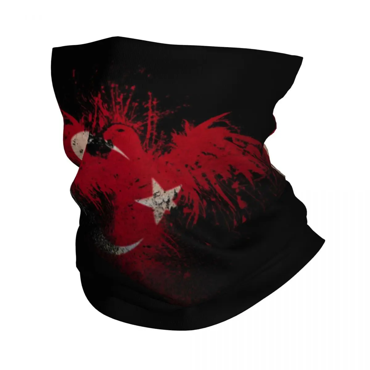 

Turkey Flag Bandana Neck Cover Printed Red Moon Star Balaclavas Wrap Scarf Multi-use Headband Fishing for Men Women Adult Winter