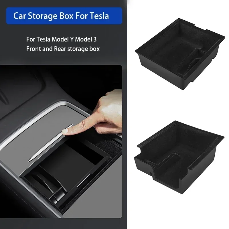 

For Tesla Model 3 Medel Y 2023 2022 2021 Car Storage Box Center Console Organizer Armrest Hidden Box Organizer Car Accessories