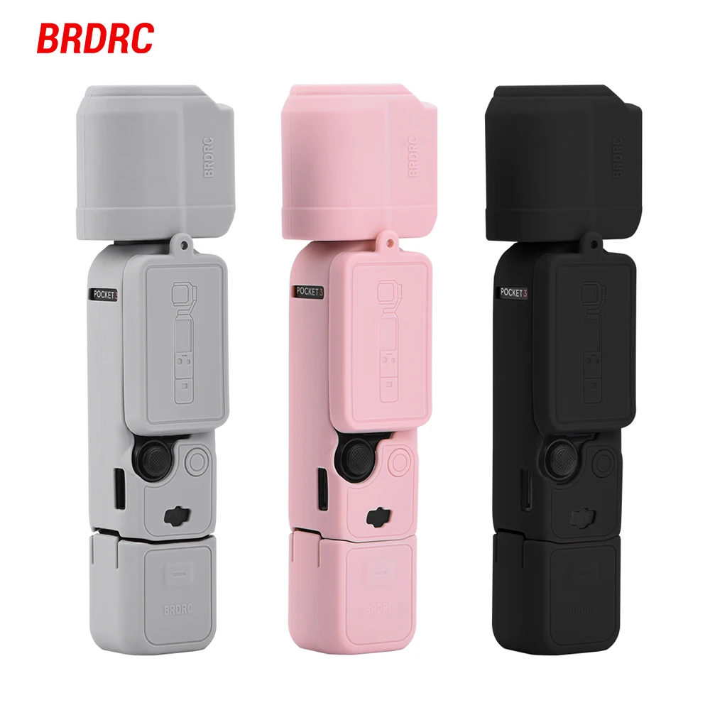 Handheld Gimbal Accessories Silicone Case for DJI Osmo Pocket 3 Gimbal Camera Quick Release Anti-Scratch Handle Soft Protective Case Anti-bump Cover