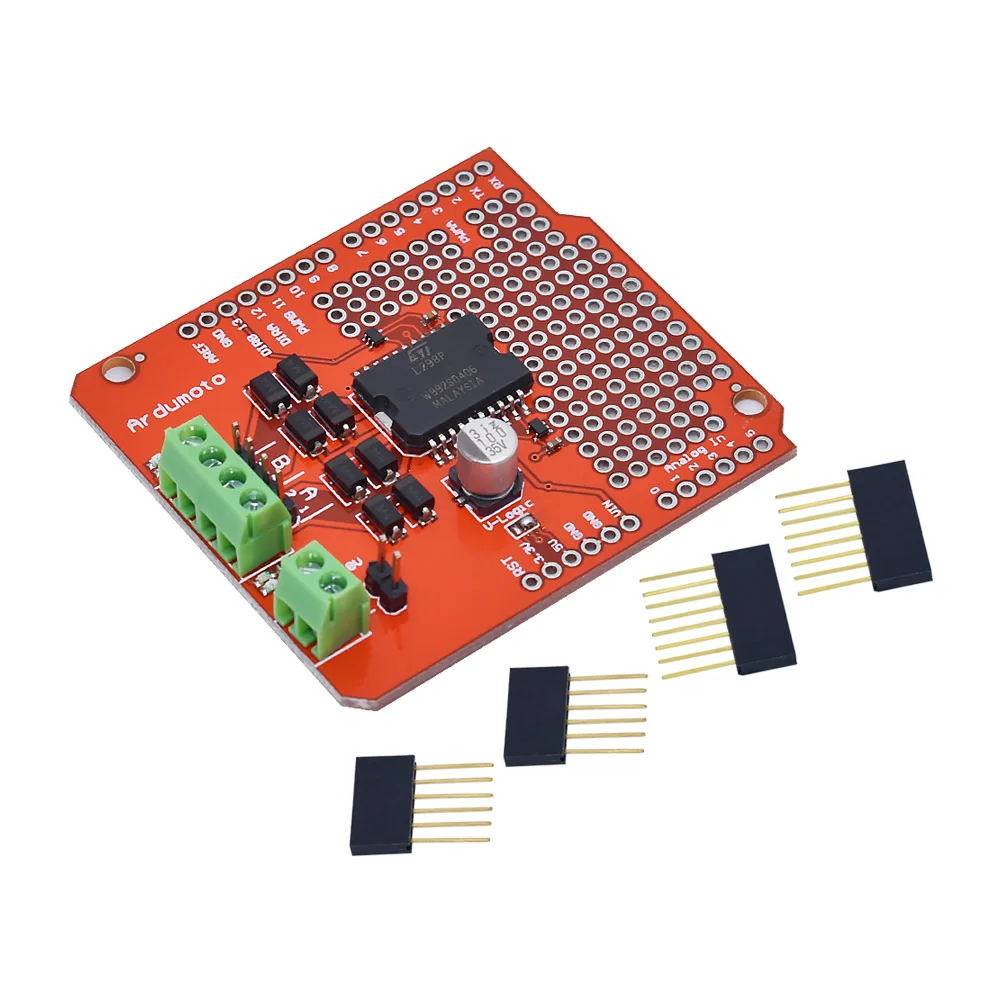 Per Arduino L298P Avr/Lpc/Stm32 Uno/Mega Motor-Driver Shield Dual Current Channel Motor Driver Shield Dc Stepper Driving Board