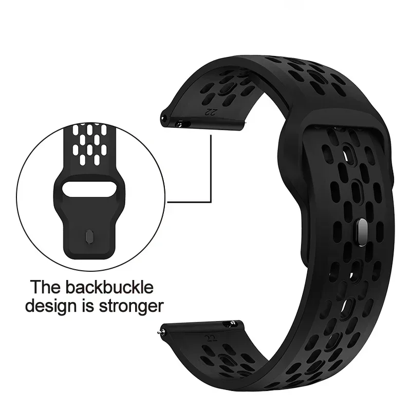 Premium Silicone Replacement Strap for Smartwatches - 22mm Bracelet Accessories