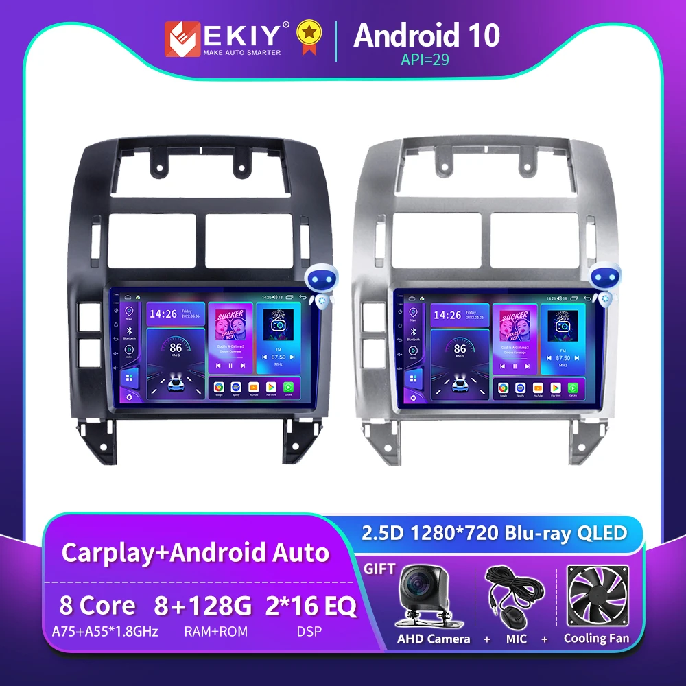 

EKIY T900 Car Radio For Volkswagen Polo Mk4 IV 2001-2009 Android 10 Multimedia QLED Navigation GPS Auto CarPlay Stereo 2 Din DVD