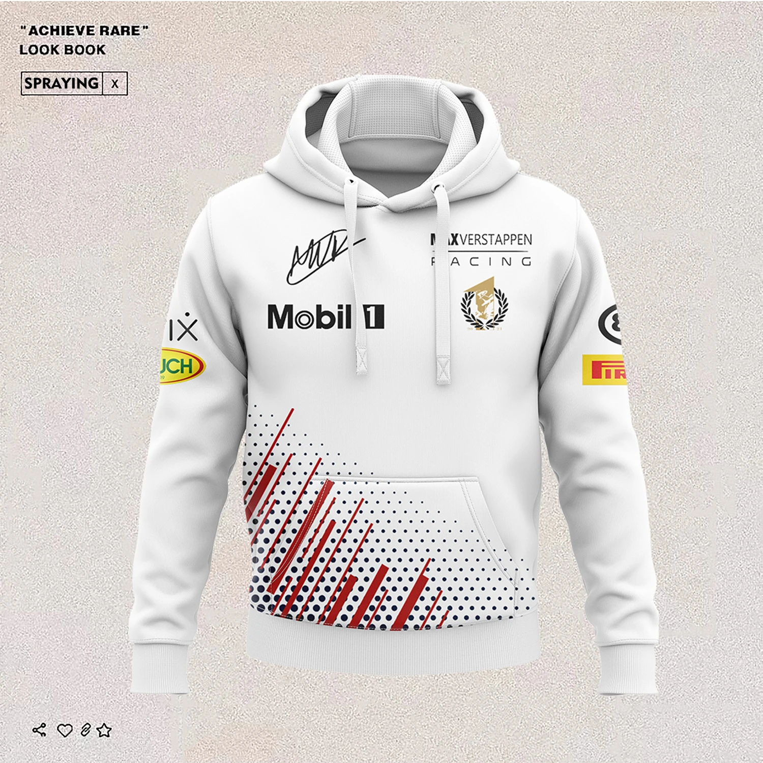 New F1 Polar Racing Sweatshirt, Spring and Autumn Kangaroo Pocket Men's ...