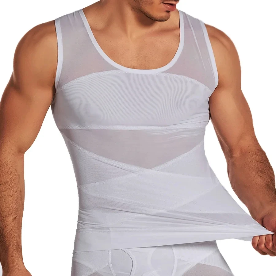 Herren Body Shaper Taille Trainer Weste Korsett Tank Tops Unterhemd Bauch Abnehmen Shapewear Fat Burn Fiess Anzüge_voghion.com