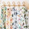 HappyFlute New One Piece Dinosaur Print Soft Bamboo Cotton Fabric Baby Wrap Newborn Multi-function Swaddle Sleeping Blanket 1