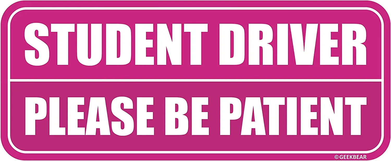 

Student Driver Please Be Patient New Driver Car Stickers Rookie Novice Driver Bumper Reflective Student Safety Warning Sticker