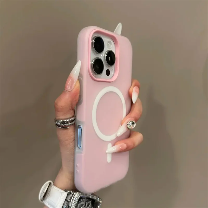 ตัวเลือกสินค้า เคสซิลิโคน 2-in-1 ป้องกัน iPhone 16/15/14/13/12/11 พร้อมแม่เหล็ก
