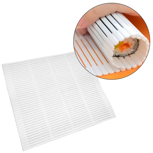 MXIAOXIA Portable DIY Silicone Sushi Roller Mats Washable Reusable Sushi  Roll Mat Food Rolling Rice Rolling Maker Roll Pad