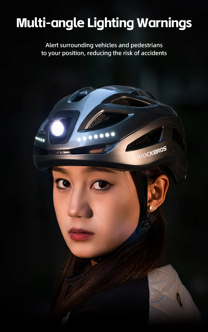 Bike Headlamp Cycling Helmet Ultralight Type-C Charging Bicycle Light Helmet Spo