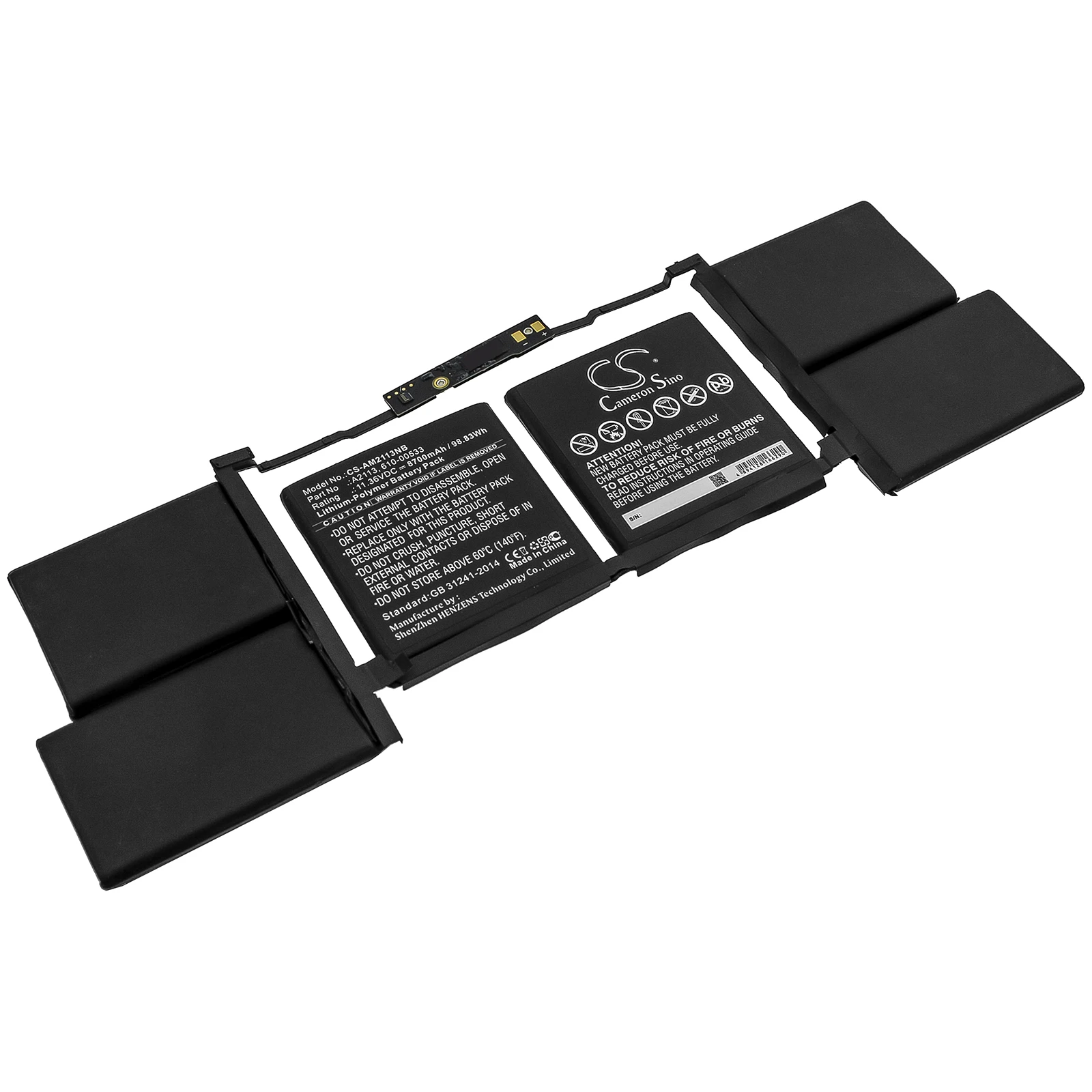 8700Mah A2113 610-00533 Batteria Per Apple Macbook Pro 16 2019 I9 5500M Macbook Pro 16 2020 A2141 Macbook Pro 16 2019
