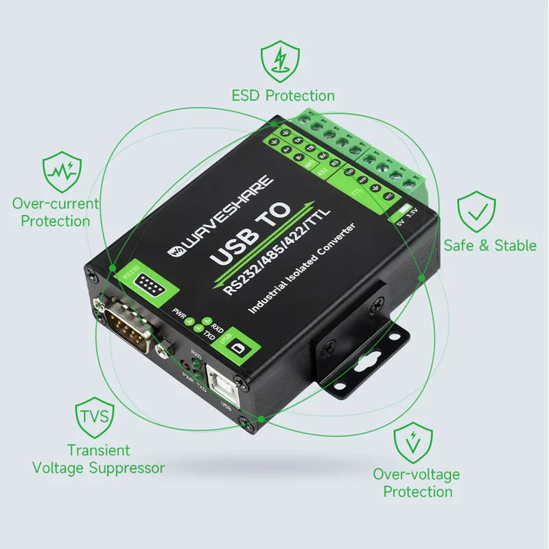 Conversor Industrial do Isolamento para Mac Windows Linux Android Ft232rnl Usb a Rs232 485 422 Ttl - Imagem 6