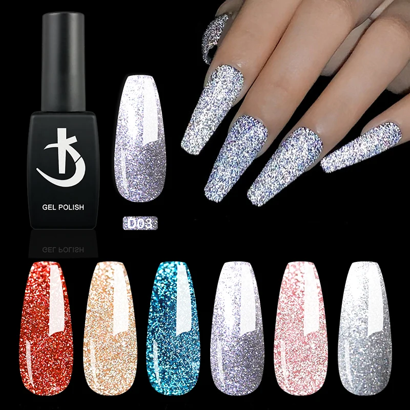 

KODI JYJ Reflective Semi-permanent Varnish 12ml Nail Glitter Gel Nail Polish Manicure Broken Diamond Gel Polish uv Enamel Gellac