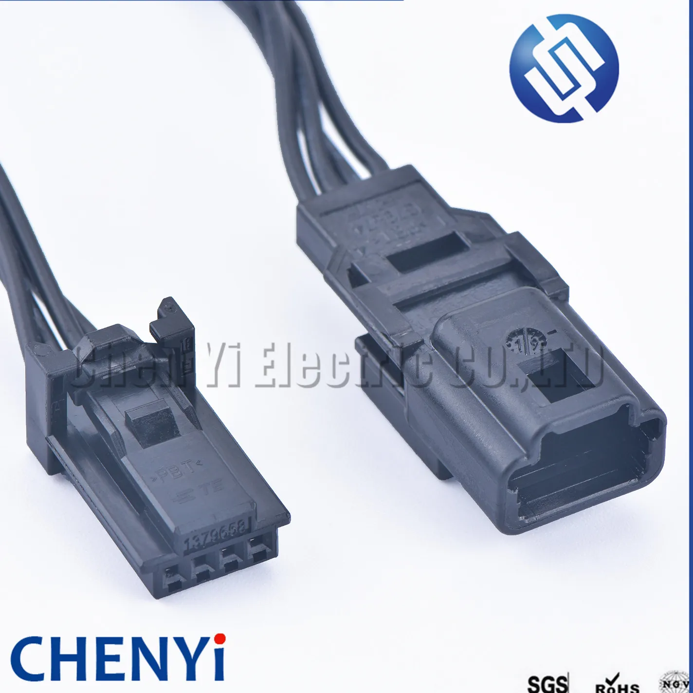 Tyco /Amp Nero 4 Pin Femmina Connettori Automobilistici 1379658 Conn Plug Hsg Shell Guaina 1379658-1 Con Fili Da 15Cm