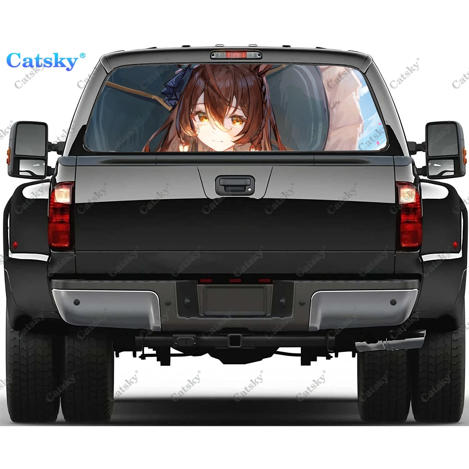 

Uma Musume Pretty Derby Rear Window Decals for Truck,Pickup Window Decal,Rear Window Tint Graphic Perforated Vinyl Truck Sticker