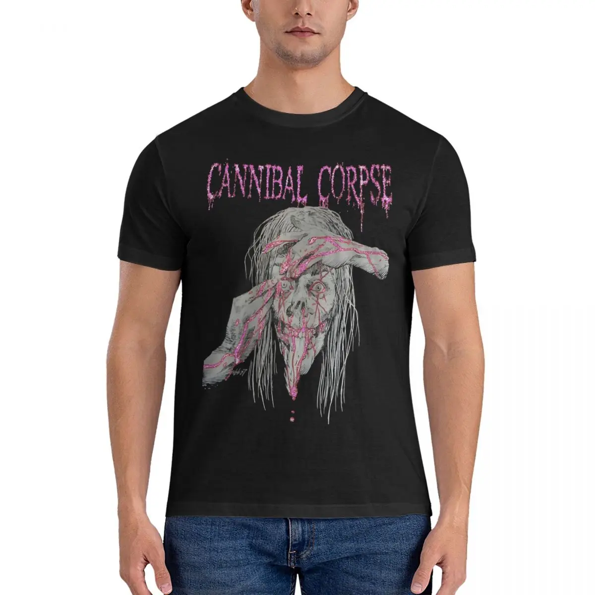 

Men's Band T Shirts Cannibal Corpse Pure Cotton Clothes Funny Short Sleeve Round Collar Tees Printed T-Shirt
