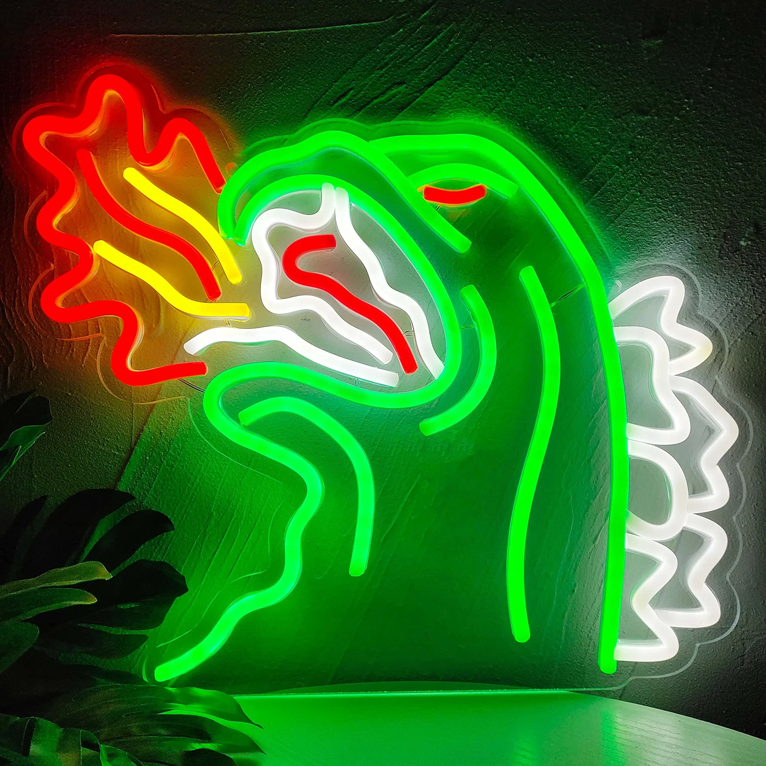 

Neon Light King of The Monster Dimmable LED King Boo Logo Arcade Sign Console USB Cow Boy Boo Led Lights Decor Game time