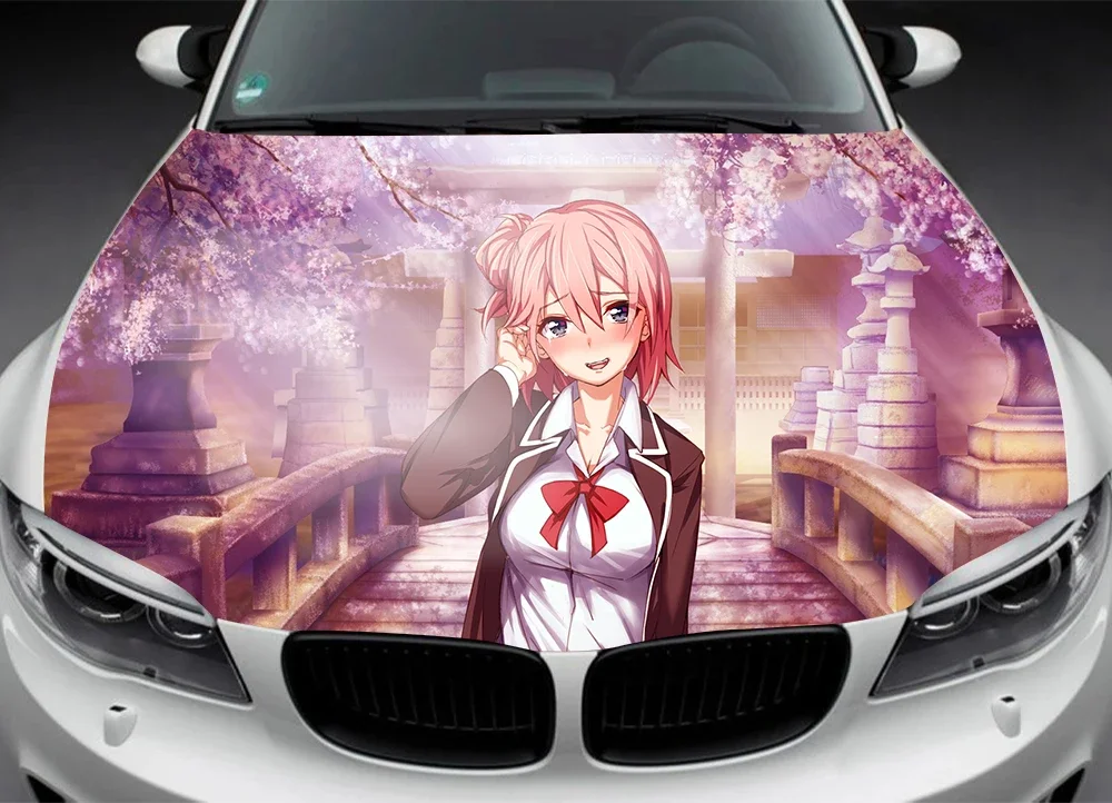 

YUI YUIGAHAMA ITASHA Car Hood Decal, Vinyl, Sticker, Graphic, Wrap Decal, Truck Decal, Truck Graphic, Anime Bonnet Decal