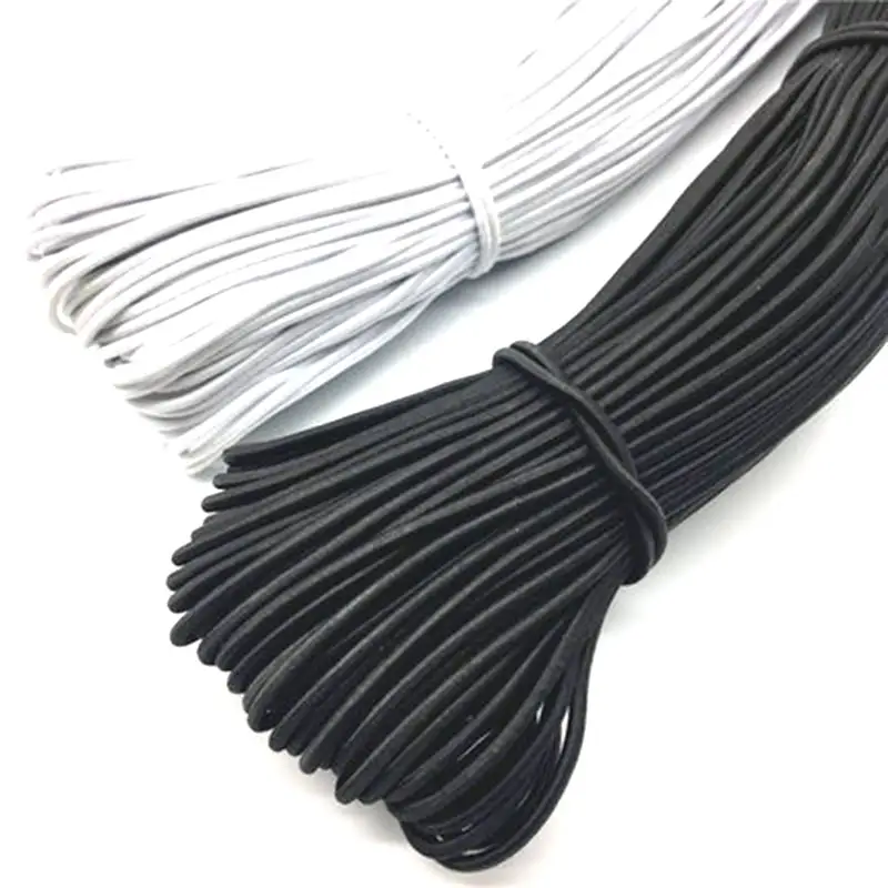1/2/3/4/5MM Strong Elastic Rope White/black High-Quality Elastic Rope Rubber Band Sewing Garment Craft for DIY Sewing Accessorie - Image 3