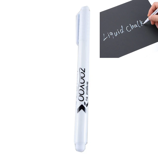 1PC White Liquid Chalk Marker Pen Used On Glass Windows Chalkboard Erasable  Blackboard Pen Liquid Ink