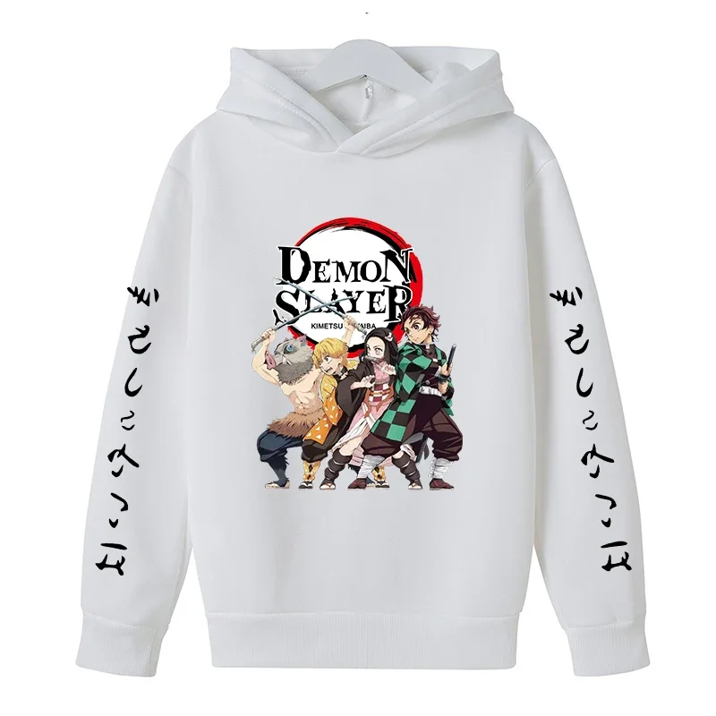 Kids Demon Slayer Hoodie + Pant Set | Boys & Girls Anime Pullover Sweatshirt 1